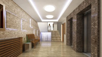 blok giriş asma tavan / alçı duvar